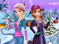 Ойын Elsa and Anna Winter Dress Up