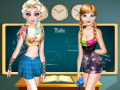 Ойын Elsa And Anna Highschool Fashion