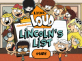 Ойын The Loud House: Lincolns List  