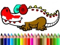Ойын Back To School: Aligator Coloring