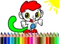 Ойын Back To School: Monkey Coloring