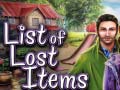Ойын List of Lost Items