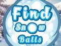 Ойын Find Snow Balls