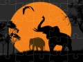 Ойын Elephant Silhouette Jigsaw