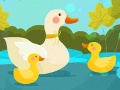 Ойын Mother Duck and Ducklings Jigsaw