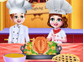 Ойын Chef Twins Thanksgiving Dinner Cooking