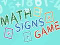 Ойын Math Signs Game