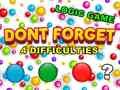 Ойын Dont Forget