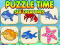 Ойын Puzzle Time Sea Creatures
