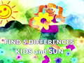 Ойын Find 5 Differences Kids and Sun