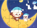 Ойын Jigsaw Puzzle: Monkey With Moon