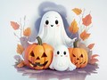 Ойын Coloring Book: Halloween Ghosts