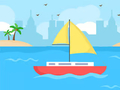 Ойын Coloring Book: Boat On Sea