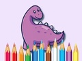 Ойын Coloring Book: Dinosaur With Flowers