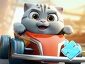 Ойын Jigsaw Puzzle: Cat Racing Driver