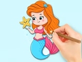 Ойын Coloring Book: Beautiful Mermaid Princess