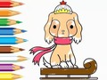Ойын Coloring Book: Dog-Riding-Sled