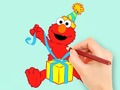 Ойын Coloring Book: Elmo Gift