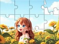 Ойын Jigsaw Puzzle: Sunflower Girl