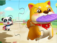 Ойын Jigsaw Puzzle: Little Panda Play With Pet