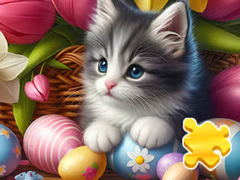 Ойын Jigsaw Puzzle: Easter Cat