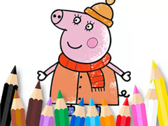 Ойын Coloring Book: Mommy Pig Winter