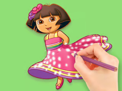 Ойын Coloring Book: Dora Prepare Party