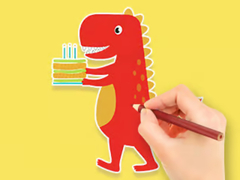 Ойын Coloring Book: Dinosaur Birthday