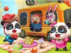 Ойын Jigsaw Puzzle: Little Panda Picnic