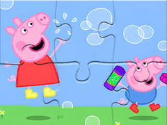 Ойын Jigsaw Puzzle: Peppa Pig Blow Bubbles