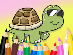 Ойын Coloring Book: Sunglasses Turtle