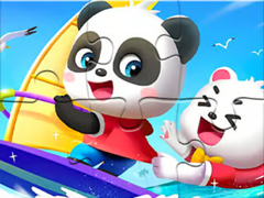 Ойын Jigsaw Puzzle: Baby Panda Sailing