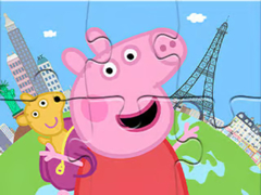 Ойын Jigsaw Puzzle: Peppa Travel Around