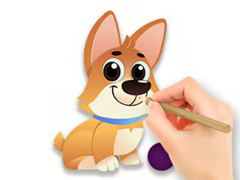 Ойын Coloring Book: Dog With Toy