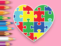 Ойын Coloring Book: Heart Jigsaw