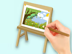 Ойын Coloring Book: Paysage Drawing Board