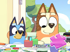 Ойын Jigsaw Puzzle: Bluey Family Coloring Day