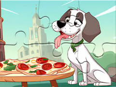Ойын Jigsaw Puzzle: Dog Eating Pizza