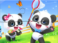 Ойын Jigsaw Puzzle: Baby Panda Spring Outing