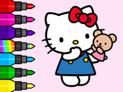 Ойын Coloring Book: Hello Kitty Teddy Bear