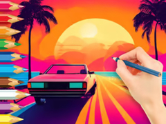 Ойын Coloring Book: Sunset Driving