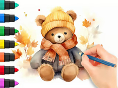 Ойын Coloring Book: Autumn Bear