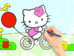 Ойын Coloring Book: Hello Kitty Cycling