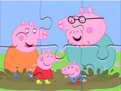 Ойын Jigsaw Puzzle: Peppa Pig Muddy Puddles