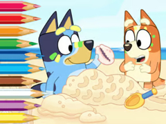 Ойын Coloring Book: Bluey On The Beach