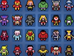 Ойын Pictures By Numbers Superheroes