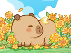 Ойын Jigsaw Puzzle: Capybara In Sunflowers