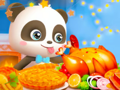 Ойын Jigsaw Puzzle: Little Panda Thanksgiving Feast
