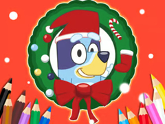 Ойын Coloring Book: Bluey Santa Claus