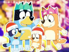 Ойын Jigsaw Puzzle: Bluey Family Xmas Eve